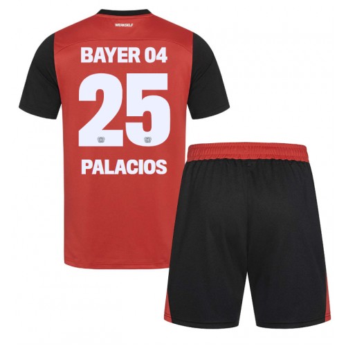 Bayer Leverkusen Exequiel Palacios #25 Domaci Dres za djecu 2024-25 Kratak Rukav (+ Kratke hlače)